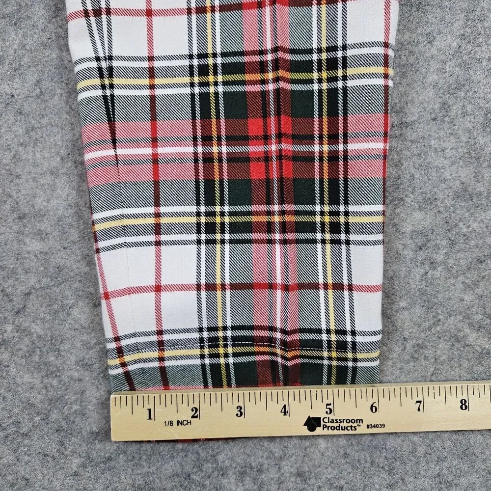 Ruff Hewn Women's Plaid Flannel Pants Size 4P Polyester Rayon Lightweight Petite